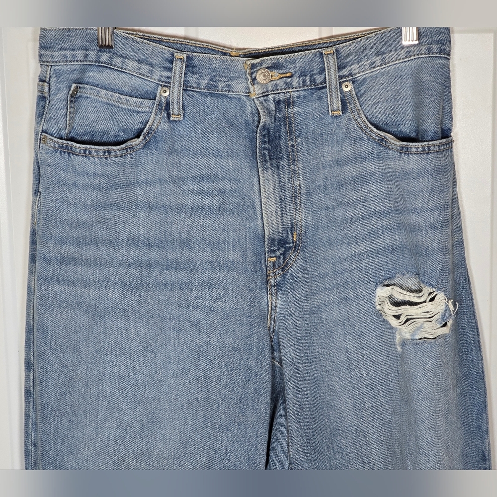 Levi's '94 Baggy Blue Distressed Higg Rise Jeans - Picture 2 of 11